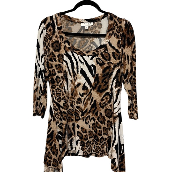 Chaus Tops - Chaus Flowly Leopard Print Women's Top Size: Large